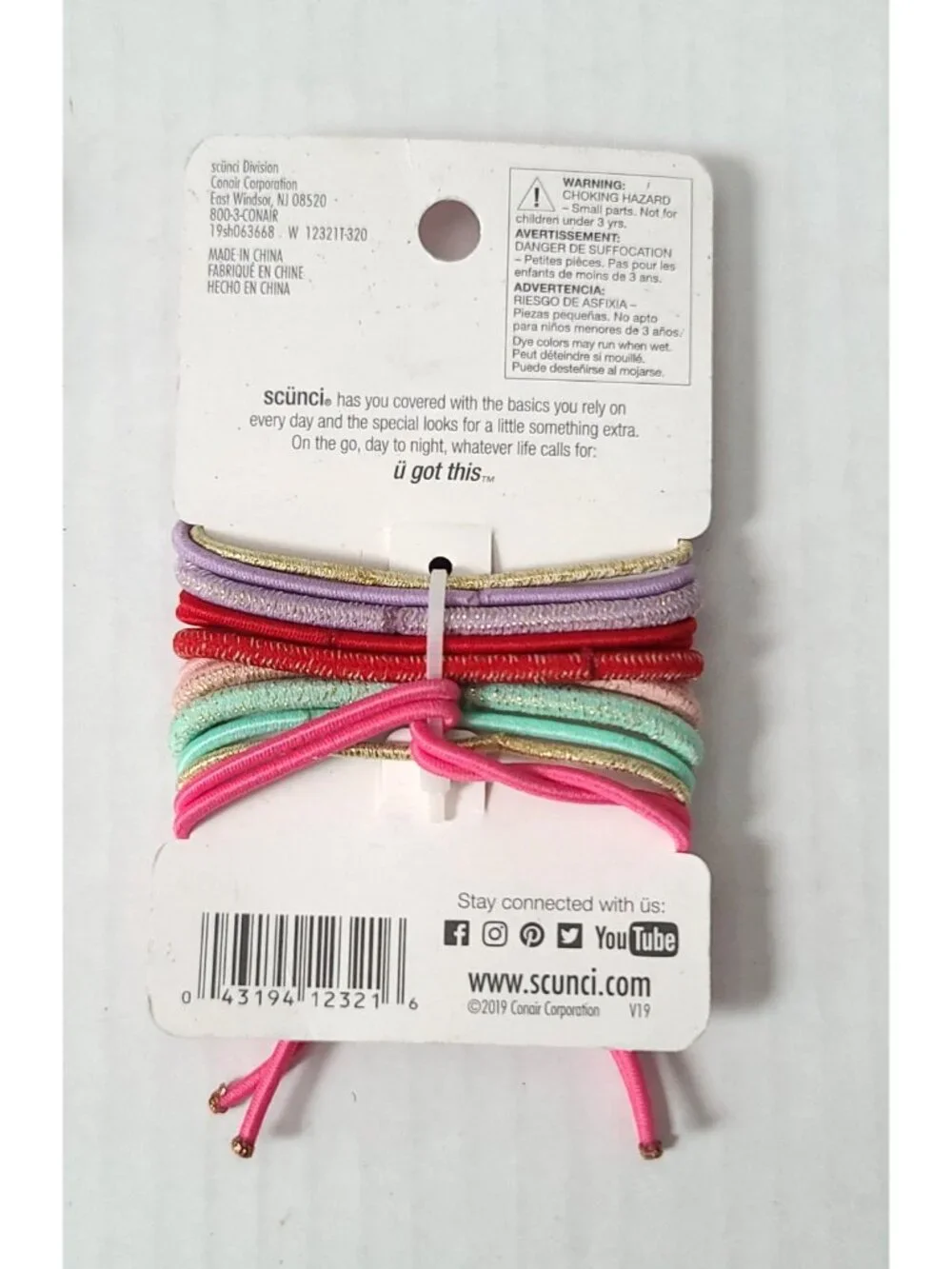 Scunci Mixed Lot 6pc Mini Heart Jaw Clips, 10pc Snap Clips, 12 pc Elastic NEW